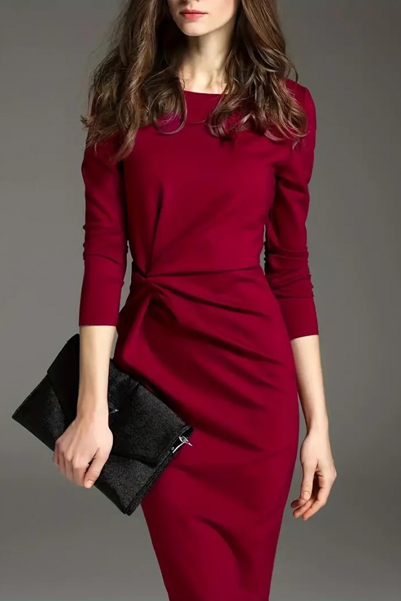 Twist-Solid-Dress